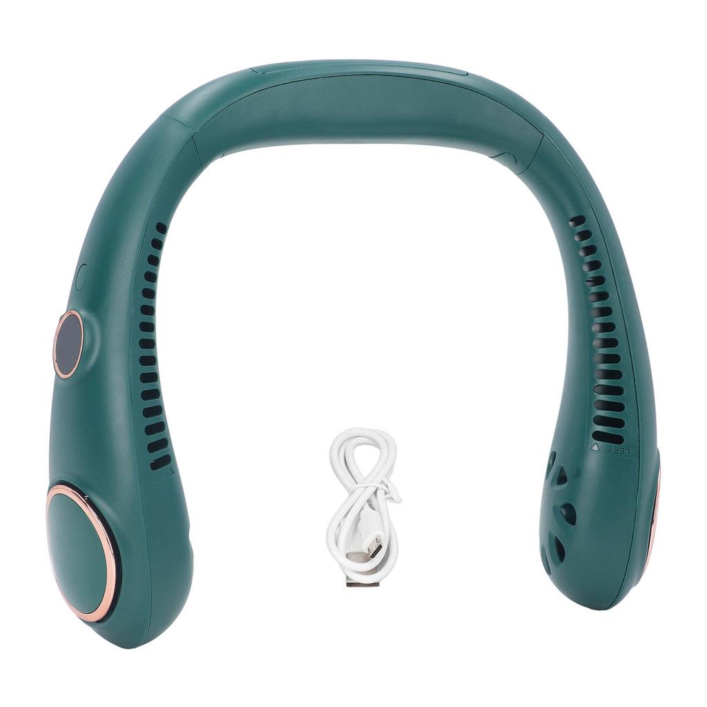 Portable Hanging Neck Fan LED Digital Display USB Strong and Quiet Hands Free Sports Bladeless Fans