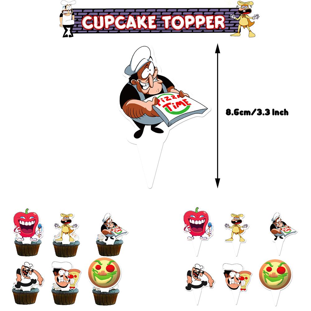 Новый набор 32 шт. Игра Пицца Украшение для вечеринки по случаю дня рождения Включает баннер, воздушные шары, топпер для торта