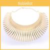 Fashion Solid Color Curved Design Women Metal Necklace Collar For Streetwear And Party Wear