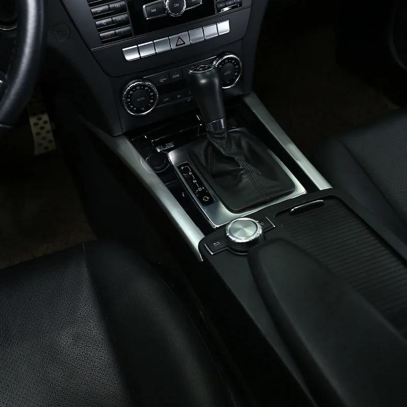 АБС Серебристый Для Mercedes benz C Class W204 C180 C200 2007-2013 Украшение Салона Автомобиля Накладки Наклейки Авто Аксессуары