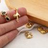2 шт. Латунные Шармы с Фианитами, Позолоченные 18K, Подвески Животные Кошки Для DIY Ожерелья Браслета Изготовления Украшений Фурнитура