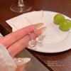 Корейский стиль Простота Продвинутое чувство Прозрачный хрустальный шар Подвеска Серьги для женщин