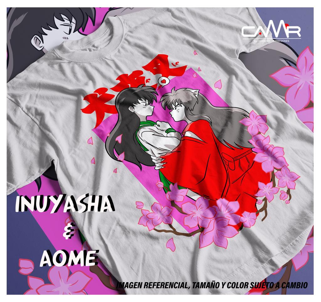 Инуяша Сессёмару Футболка Красная Луна Ину Яша Аниме Черная с коротким рукавом Мягкая футболка