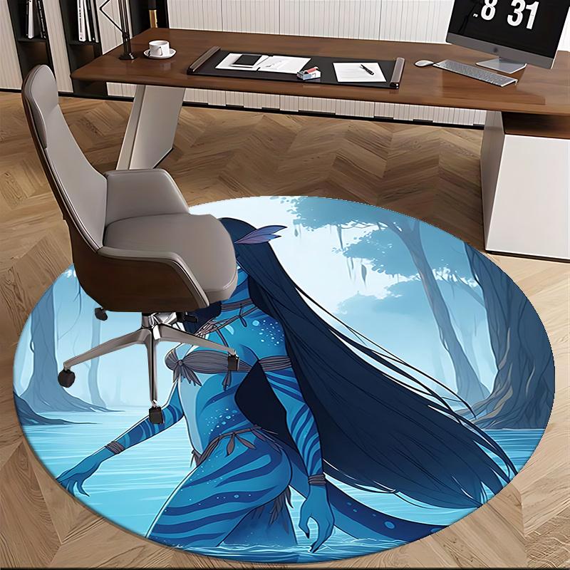 Коврик под стул в стиле Аватара - Круглый ковер для домашнего декора, офиса, гостиной, спальни, идея для подарка0256b