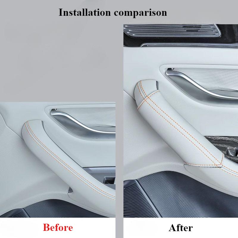 For BYD Song Plus DMI EV -2025 Car Door Handle Protective Cover Interior Handle Protector Pad Automotive Supplies Holder