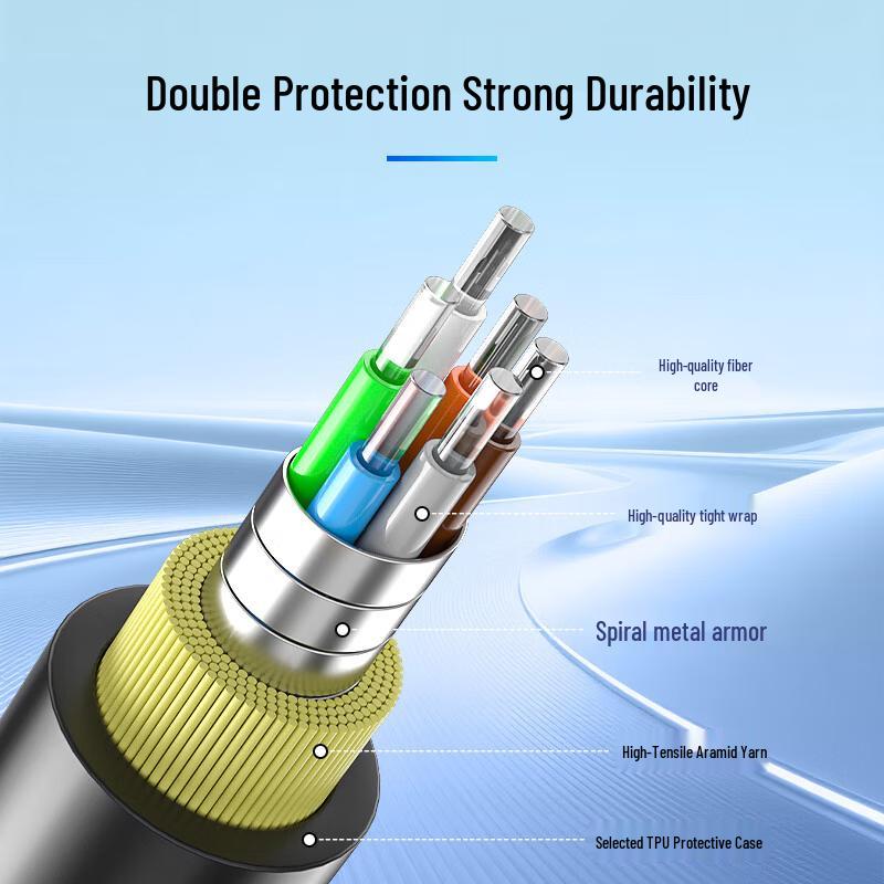BOSENDE Single-Mode 2-Core Outdoor Field Armored Optical Cable