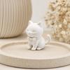 Милый 3D-печатный кот-украшение, Мини-фигурка кота матового белого цвета с галстуком-бабочкой, Настольное украшение для дома, офиса, автомобиля, Маленький подарок для любителей кошек