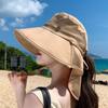 Летняя шляпа-панама с широкими полями и отверстием для хвостика для защиты от солнца на открытом воздухе