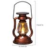 Retro Solar LED Oil Lamp Antique Metal Hanging Lantern Vintage Rustic Nightstand Table Lamps for Study Room Bedroom Theatre Prop