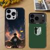 Чехол для телефона L-Levi Атака Титанов Для iPhone 17,16,15,14,13,12,11,Pro,Max,Plus,E,Air,Mini Черный ТПУ Чехол