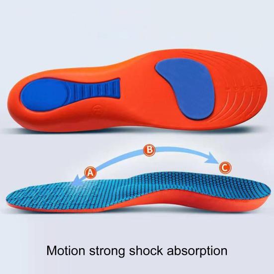 Flexible Insole Sweat Absorbing Sports Insole for Arch Support Fasciitis Relief Universal Breathable Orthopedic Insoles