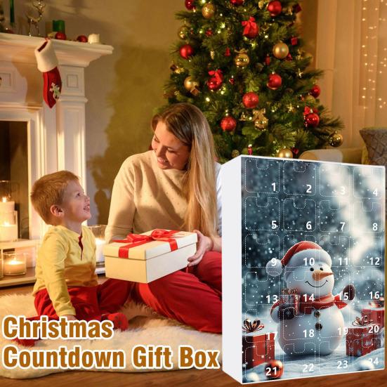 Рождественский снеговик Адвент календарь 24 мини снеговика подвесные украшения обратный отсчет на Рождество