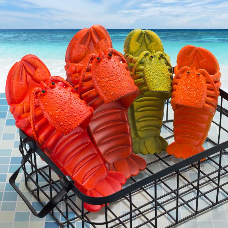 Little Lobster Beach Slippers With Breathable Pvc For Kids And Couples Comfort
