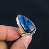 Labradorite Gemstone Ring Solid 925 Sterling Silver Ring Jewelry Gift For Unisex