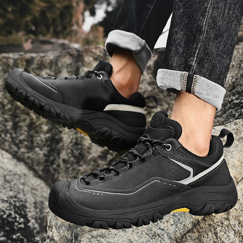Мода 2025 Винтажный стиль Походные Мужские Уличные Водонепроницаемые Ботинки Универсальные Легкие Нескользящие Спортивные Треккинговые Мужские Кроссовки Размер 38-46