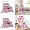 Festive Plush Blanket With Reindeer Cartoon Design For Couch And Bed