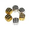 6pcs/set Electroplated Gold and Silver Dice Rounded Corners Acrylic Number Dice Dnd Dice Set for Entertainment Bars KTV