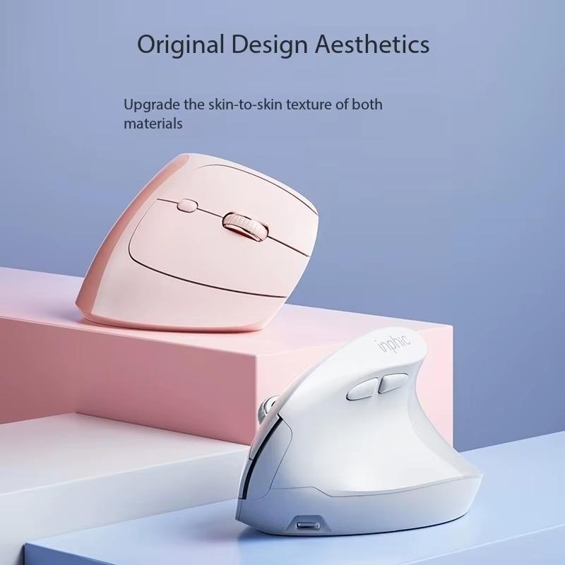 Inphic X9 Эргономичная вертикальная мышь Беспроводная зарядка Бесшумная для ноутбука Офисная для мужчин и женщин