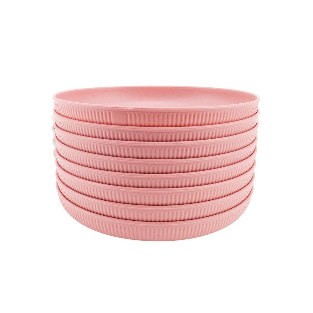 8PCS 9 in Camping Plate Unbreakable Snack Dish Household Fruit Plate Adult