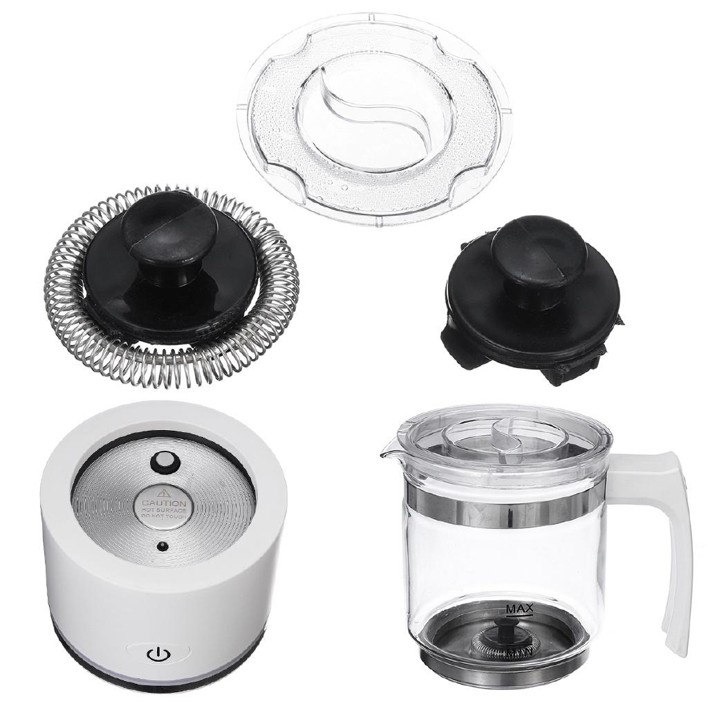 Large Capacity Electric Milk Frother LED Electric Milk Frother Automatic Foam Maker for Hot & Cold Milk Foam Stainless