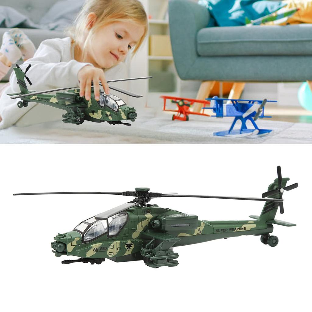 AH65D Военный игрушечный вертолет со светом и звуком, военный детский самолет, 11,2 дюйма