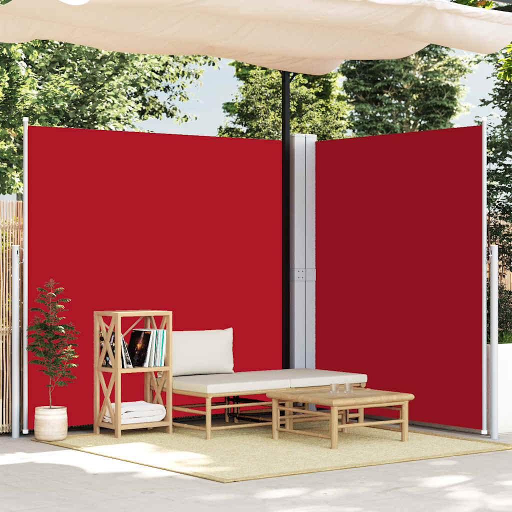 Vidaxl Zwijana Markiza Boczna, Czerwona, 200 X 600 Cm