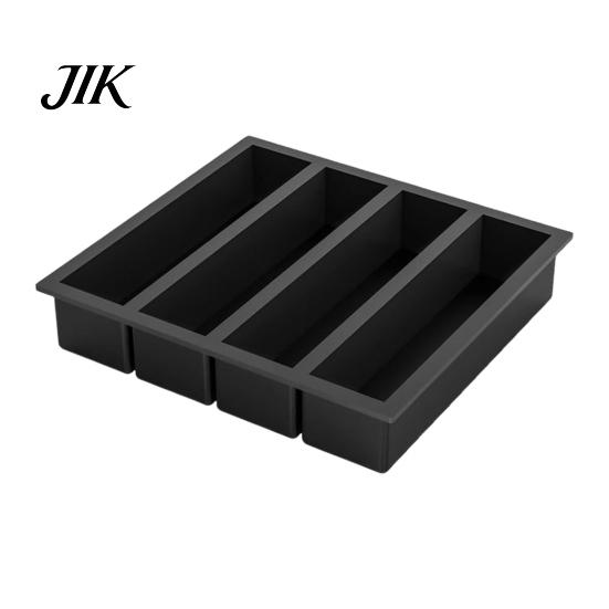 Ice Stick Mold Silicone Tray 4 Cavities Food Grade Easy Release BPA Free Easy-clean Summer Refrigerator Long Strip Butter Maker Press Kitchen Supplies