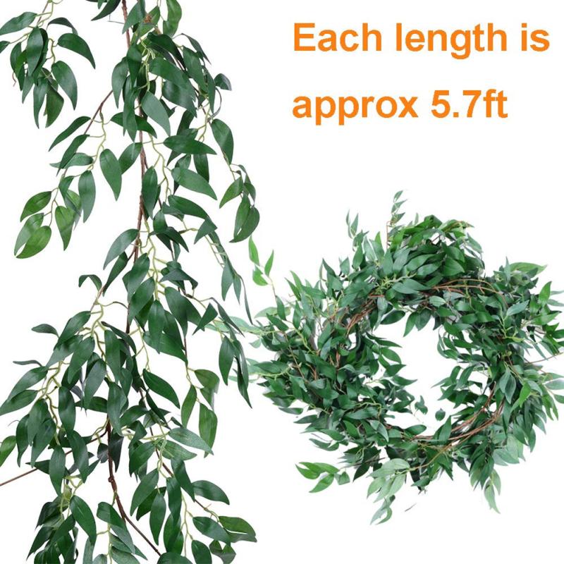 Искусственные листья ивы, виноградная лоза, висячая гирлянда, искусственные растения из ротанга для уличной домашней свадебной вечеринки