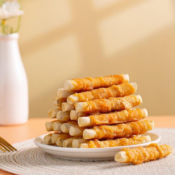 Собачья палочка из курицы и молока для прорезывания зубов и чистки зубов - Идеально подходит для дрессировки щенков тедди, корги и золотистого ретривера.