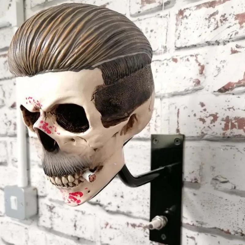 Креативный Крутой Держатель Череп для Мотошлема и Куртки Настенный Держатель для Мотошлема в Виде Черепа Вешалка для Шлема Череп для Взрослых