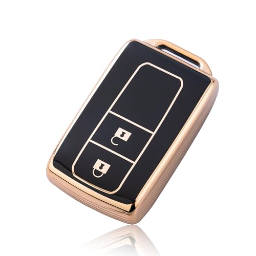 Чехол для ключа Toyota Daihatsu Tanto Tanto Custom Smart Key Case Tanto Exe Move Move Custom Copen Passo Boon COO Key Cover TPU (Золото и черный)