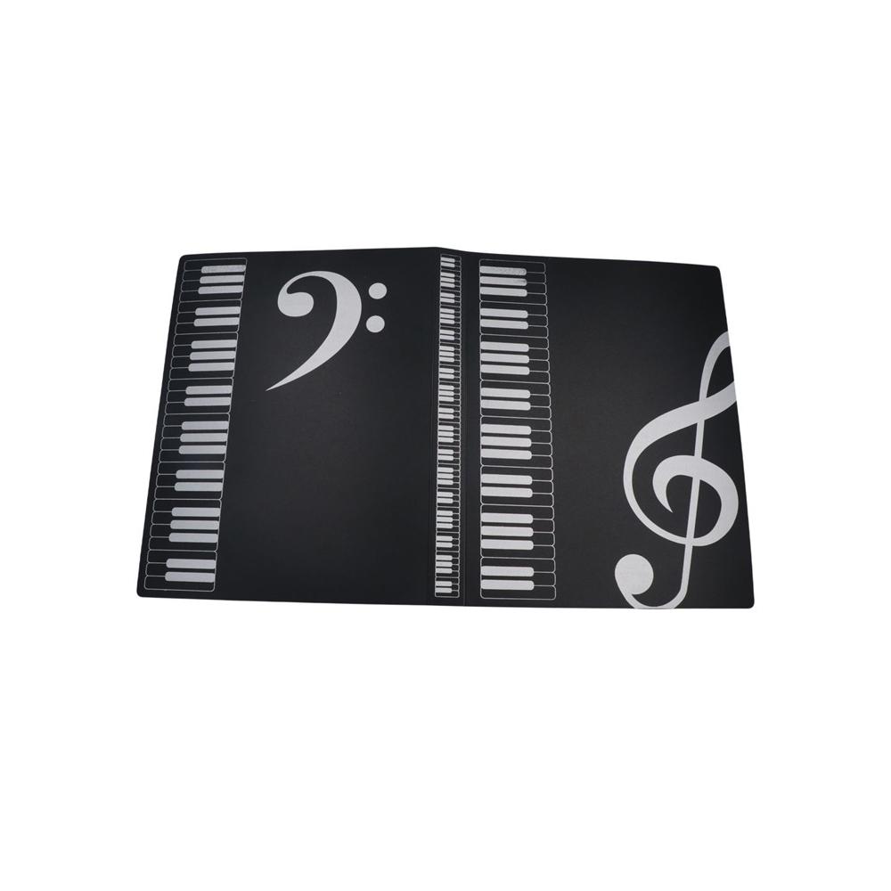 80 Pages Music Score Storage Organizer Plastic Piano Paper Sheets Folder  for School Office