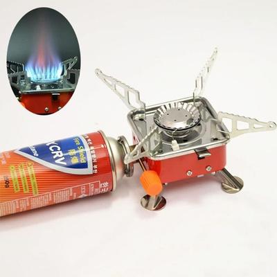 Газовая плита для кемпинга Мини Большая мощность Портативный уличный обогреватель Горелка Плита Пикник Барбекю Посуда Нержавеющая сталь Туристический Рюкзак