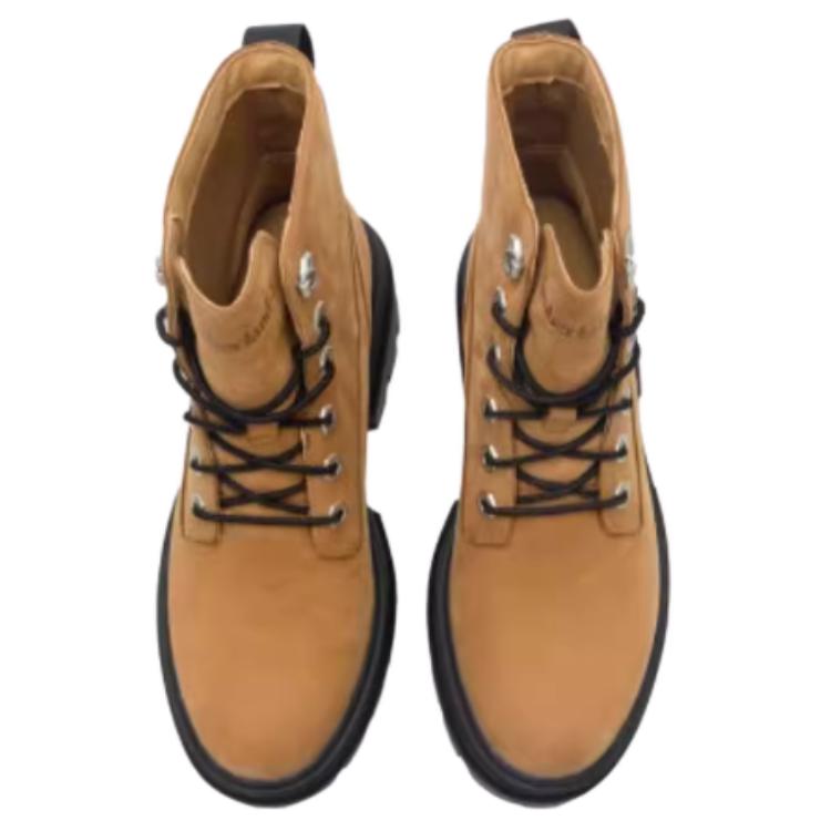 Timberland Everleigh 6 In Lace Up Wheat Nubuck Comfortable Short Martin Boots Women boots Brown A41QK231