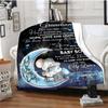 Letter 3D Print Blanket To My Child Parents and Lovers Warm Living Room Blanket Soft Flannel Blanket for Adult and Children