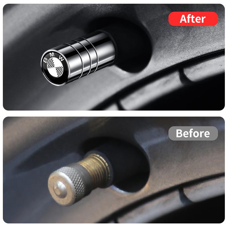 BAIN7 4PCS Metal Car Wheel Tire Valve Air Stem Cap For BMW M Performance M3 M5 M6 F01 G20 X1 X2 X3 X5 E60 F10 F30 E39 F20 E87 E92 G30