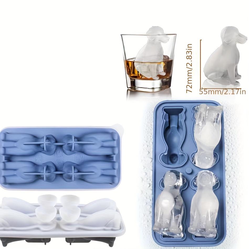 Adorable Dog-Shaped Silicone Mold Whiskey Ice Cube Mold Tray Multifunctional Chocolate DIY Decor Mold Flexible Party Supplies