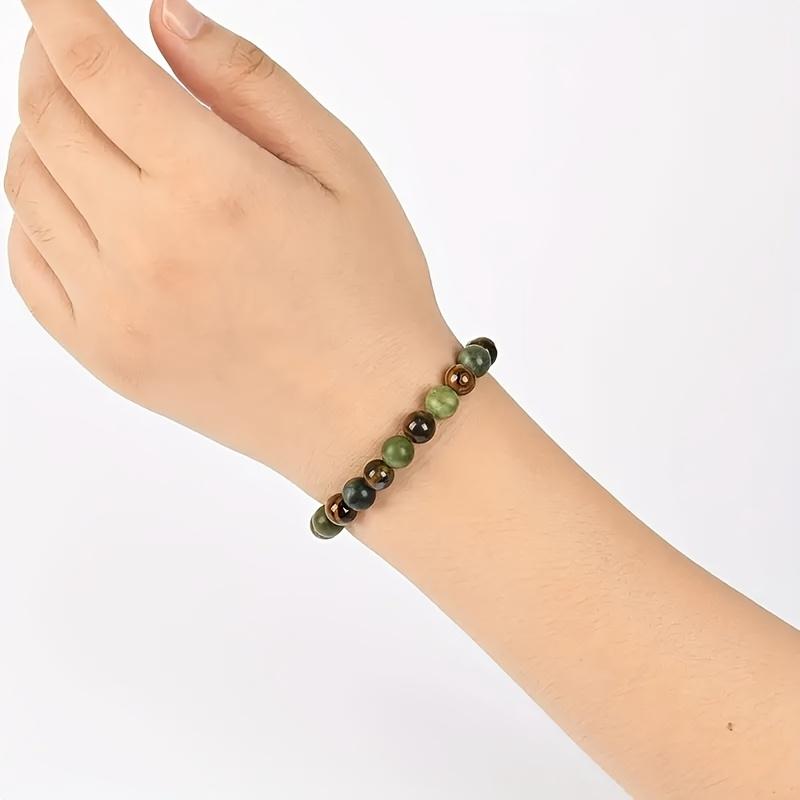 Подарок ювелирных изделий с подвесками из тигрового глаза, 1 шт., браслет унисекс для процветания, модный, растягивающийся, привлекает богатство, абажурный