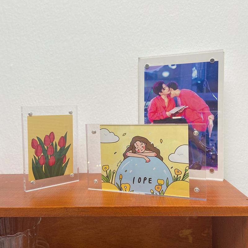 1/2/5pc Acrylic Photocards Holder Picture Frame Photos Binder Photo Card Kpop Idol Photo Frame Desk Accessorie Photocard Display