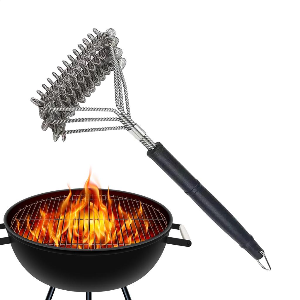 Щетка для чистки гриля BBQ Щетки для чистки Инструмент Гриль BBQ Щетина из нержавеющей стали Антипригарная Щетки для жарки на гриле Кухонные Щетки Аксессуары для барбекю