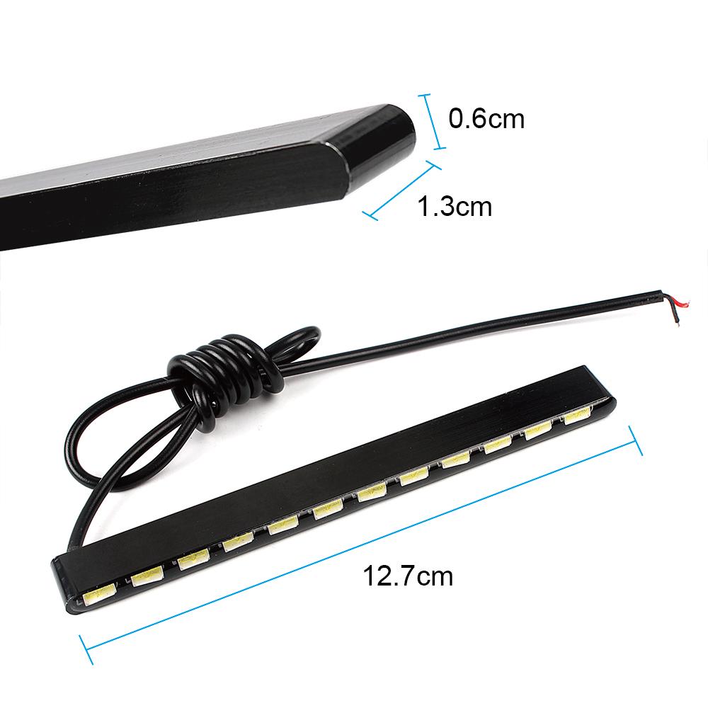 Дневные ходовые огни 2 шт. Водонепроницаемая противотуманная фара SMD Стайлинг автомобиля Супер яркая светодиодная лента 7030 Дневной свет Автомобильный ДХО 12 светодиодов