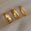 Tarnish Free 2mm 4mm 6mm Stainless Steel Gold Color Knuckle Rings For Lady Minimalist Gold Rings For Women Jewelry