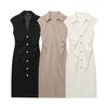 2025 Summer Design: Women's Strapless Poplin Sleeveless Dress 3644