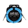 Genuine Ernie Ball 6412 Flex Instrument Cable, 10 Feet, 3.04m, SS-Type, Blue