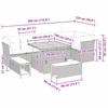 Garden Sofa Set with Cushions and Storage 9 pcs Black and Cream