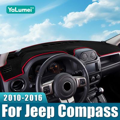 Для Jeep Compass 2009 2010 2011 2012 2013 2014 2015 2016 автомобильный чехол на приборную панель, избегайте попадания света, коврики с защитой от ультрафиолета, нескользящий коврик