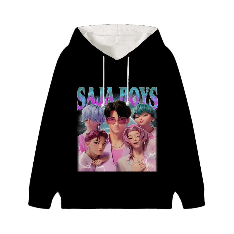 Толстовка Demon Hunters Zoey Rumi Mira KPop Huntrix Girl Детская толстовка Детская Саджа Мальчики Пуловер Харадзюку Осень Зима Топы