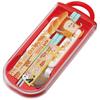Skater Children's Cutlery Set, Lunch Box, Chopsticks, Spoon, Fork, Made in Japan, Sliding Cutlery, Name Stickers Included, Antibacterial, Trio Set, Br