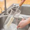 Long Handle Cup Brush Household L-shaped Curved Baby Bottle Brush Kitchen Glass Decontamination Cleaning Brush