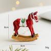 3D Мультяшная Лошадь Рождественские Ретро Фигурки Украшение Смола Детские Игрушки Подарок Украшение Рождественской Елки Многофункциональный